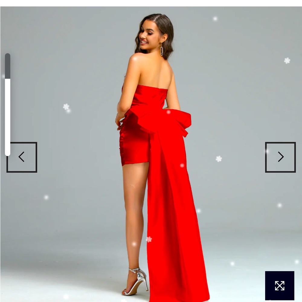 NWT Red bow-knot mini dress